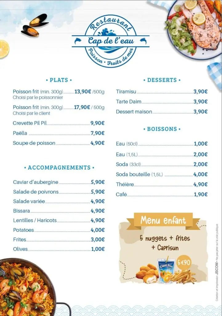 Carte complète Cap de l'eau